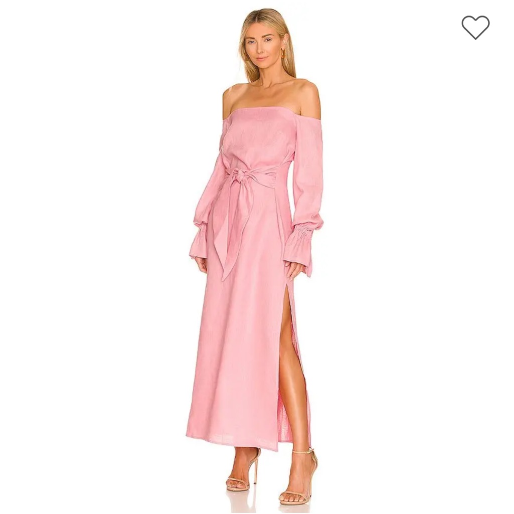 Linen Caftan Dress (Pink) - Selmacilek